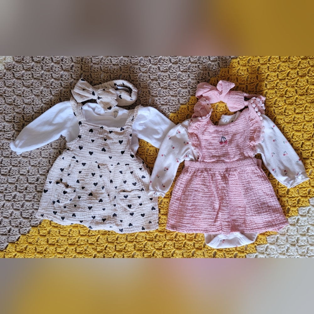 Gauze Dresses With Bows